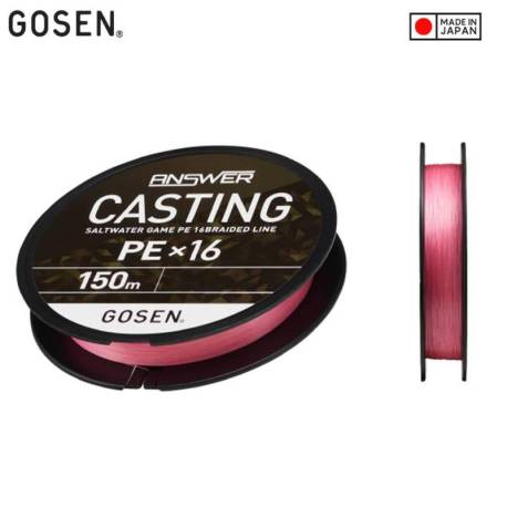 Fir textil GOSEN Answer Casting PE X16 Pink 150m, 0.242mm, 18.5kg