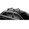 Suport 5 perechi schiuri THULE SnowPack Extender 7325 Argintiu cu prindere pe bare transversale