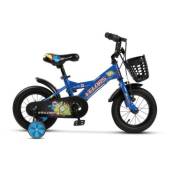 Bicicleta copii 2-4 ani VELORS V1201B roti 12", Albastru/Portocaliu