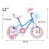 Bicicleta copii 2-4 ani ROYAL BABY StarGirl roti 12", Albastru