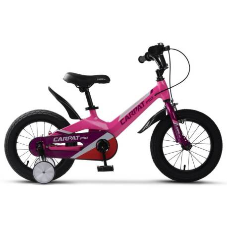 Bicicleta copii 4-6 ani CARPAT PRO C16122B roti 16", Roz/Fucsia