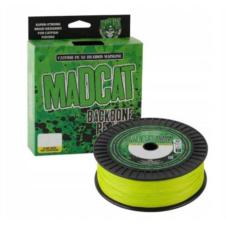 Fir textil MADCAT BackBone PE X8, 0.35mm, 31.8kg, Chartreuse