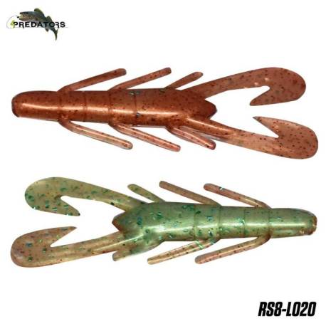 Rac 4PREDATORS Riku Shad 8cm, Floating, culoare L020, 5buc/plic