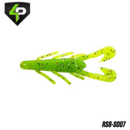 Rac 4PREDATORS Riku Shad 8cm, Floating, culoare S007, 5buc/plic