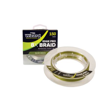 Fir textil WIZARD Edge Pro 8X Braid Olive Green 0.08mm, 150m, 7.45kg