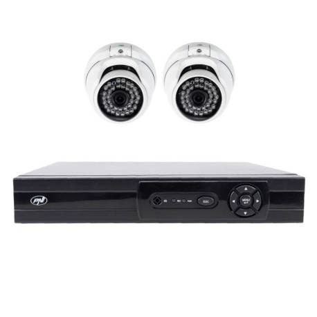 Kit supraveghere video AHD PNI House AHD880, DVR/NVR, 2 camere exterior AHD25