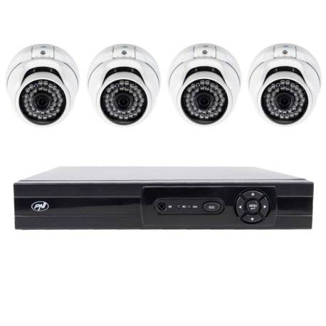 Kit supraveghere video AHD PNI House AHD880, 8 canale, 5MP - DVR/NVR si 4 camere exterior AHD25