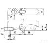 Maner cu incuietoare OSCULATI 38.207.01, inox,106mm