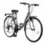 Bicicleta city RICH R2632A, roti 26", Gri/Alb/Portocaliu