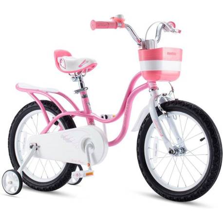 Bicicleta copii 3-5 ani ROYAL BABY Little Swan roti 14", Roz