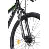 Bicicleta MTB-HT Carpat SPARTAN C2958B, Index HE-M50 7 viteze, Roti 29, Frane Disc, Negru/Argintiu/Verde