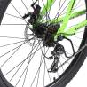 Bicicleta MTB-HT Carpat SPARTAN C26581A, Schimbator Index HE-M50 7 viteze, Roti 26, Cadru Aluminiu, Frane disc, Verde/Negru