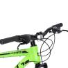 Bicicleta MTB-HT Carpat SPARTAN C26581A, Schimbator Index HE-M50 7 viteze, Roti 26, Cadru Aluminiu, Frane disc, Verde/Negru