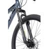 Bicicleta MTB-HT Carpat SPARTAN C2758B, Schimbator Index HE-M50 21 viteze, Roti 27.5, Cadru Aluminiu, Frane disc, Gri/Negru