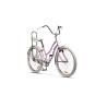 Bicicleta CITY Carpat Liberta C2694A, Roti 26 inch, Frana V-Brake, Cadru Roz cu Design Negru