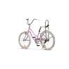 Bicicleta CITY Carpat Liberta C2694A, Roti 26 inch, Frana V-Brake, Cadru Roz cu Design Negru