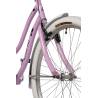 Bicicleta CITY Carpat Liberta C2694A, Roti 26 inch, Frana V-Brake, Cadru Roz cu Design Negru