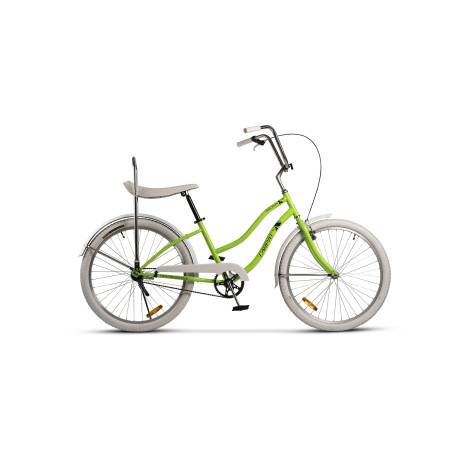 Bicicleta CITY Carpat Liberta C2694A, Roti 26 inch, Frana V-Brake, Cadru Verde cu Design Negru