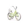 Bicicleta CITY Carpat Liberta C2694A, Roti 26 inch, Frana V-Brake, Cadru Verde cu Design Negru