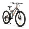 Bicicleta MTB-FS, Saiguan Revoshift 18 Viteze, Roti 27.5 Inch, Frane pe Disc, RICH R2750D, Cadru Gri cu Design Portocaliu/Alb