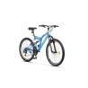 Bicicleta MTB-Full Suspension Rich R2649A, Sunrun 21 Viteze, Roti 26 Inch, Frane V-Brake, Albastru/Verde/Alb