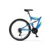 Bicicleta MTB-Full Suspension Rich R2649A, Sunrun 21 Viteze, Roti 26 Inch, Frane V-Brake, Albastru/Verde/Alb