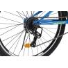 Bicicleta MTB-Full Suspension Rich R2649A, Sunrun 21 Viteze, Roti 26 Inch, Frane V-Brake, Albastru/Verde/Alb