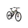 Bicicleta MTB-Full Suspension Rich R2649A, Sunrun 21 Viteze, Roti 26 Inch, Frane V-Brake, Negru/Verde/Portocaliu