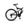 Bicicleta MTB-Full Suspension Rich R2649A, Sunrun 21 Viteze, Roti 26 Inch, Frane V-Brake, Negru/Verde/Portocaliu