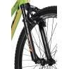 Bicicleta MTB-Full Suspension Rich R2649A, Sunrun 21 Viteze, Roti 26 Inch, Frane V-Brake, Verde/Portocaliu/Negru