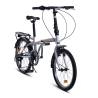 Bicicleta pliabila VELORS Polo V2053A, roti 20", Alb/Rosu