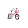 Bicicleta Copii 3-5 ani Velors V1402B, Roti 14 Inch, Frana fata/spate V-Brake, Roti Ajutatoare, Roz/Fucsia/Alb