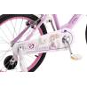 Bicicleta Copii 3-5 ani Velors V1402B, Roti 14 Inch, Frana fata/spate V-Brake, Roti Ajutatoare, Roz/Fucsia/Alb