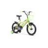 Bicicleta Copii 4-6 ani Rich R1605A, Roti 16 Inch, Frana fata V-Brake, Frana Spate Tambur, Roti Ajutatoare, Verde/Alb