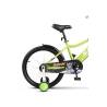 Bicicleta Copii 4-6 ani Rich R1605A, Roti 16 Inch, Frana fata V-Brake, Frana Spate Tambur, Roti Ajutatoare, Verde/Alb