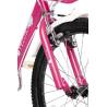 Bicicleta Copii 2-4 ani Velors V1202B, Roti 12 Inch, Frana fata/spate V-Brake, Roti Ajutatoare, Fucsia/Alb