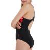 Costum inot femei SPEEDO Hyperboom Placement Muscleback negru rosu, marimea 42