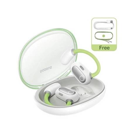 Casti wireless BASEUS Eli Sport 1 Open-Ear TWS, Bluetooth 5.3, Verde