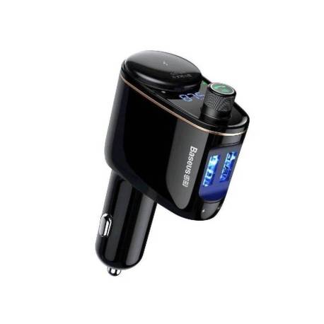 Modulator FM Bluetooth BASEUS S-06, 2x USB, Negru