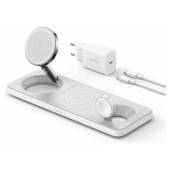 Incarcator wireless pliabil ANKER MagGo 3in1 Stand, Qi2, pentru iPhone 15/14/13/12, AirPods, Apple W