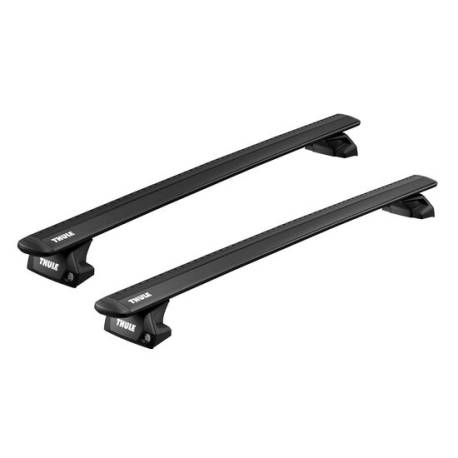 Bare transversale Thule Evo Flush Rail Wingbar Evo Black pentru SKODA Enyaq, Sistem cu prindere pe bare longitudinale integrate