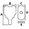 Maner pentru trapa OSCULATI 20.338.00, alb, 61mm