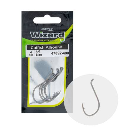 Carlige WIZARD CATFISH ALLROUND 2/0, 4buc/plic