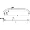 Balustrada din teava ovala OSCULATI 41.910.36, inox AISI316, 915mm