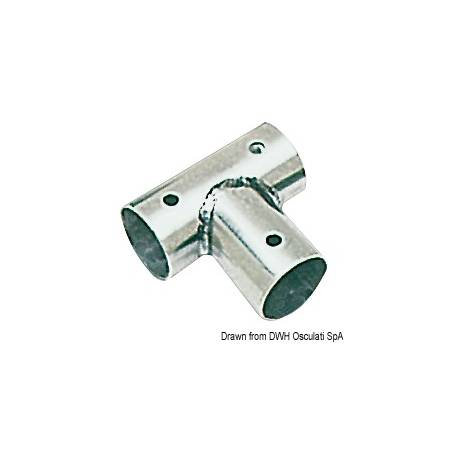 Imbinare in T pentru balustrada OSCULATI, inox AISI316 90° 22mm