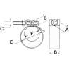 Cleme furtun Heavy Duty, inox AISI 316, 250/262mm