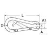 Carabina inox AISI 316, cu ochet, 7mm, 10buc/cutie