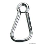 Carabina carlig cu deschidere mare, cu ochet, inox AISI 316,23mm