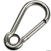 Carlige carabina cu inchidere, ochet, inox AISI 316, 6mm, 10buc/cutie