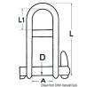 Carabina cu stift si bara blocare, inoxAISI 316, 8mm